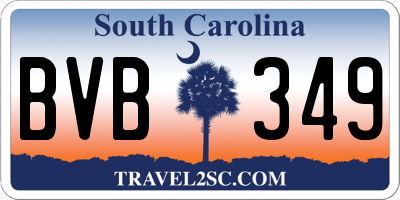 SC license plate BVB349