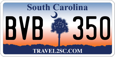 SC license plate BVB350