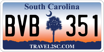 SC license plate BVB351
