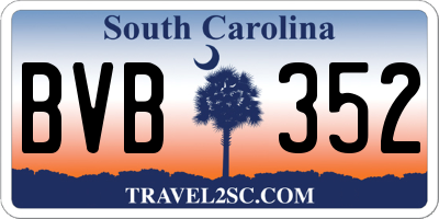 SC license plate BVB352