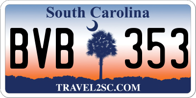 SC license plate BVB353