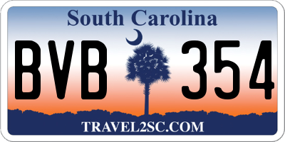SC license plate BVB354