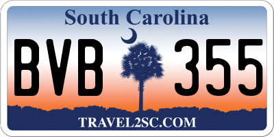 SC license plate BVB355