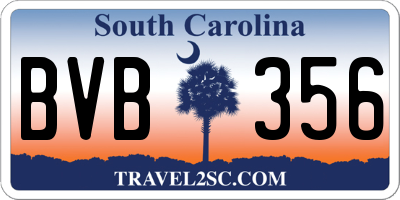 SC license plate BVB356