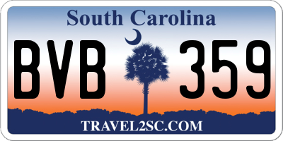 SC license plate BVB359