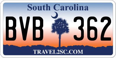 SC license plate BVB362