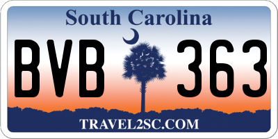 SC license plate BVB363