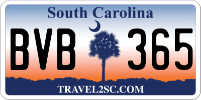 SC license plate BVB365