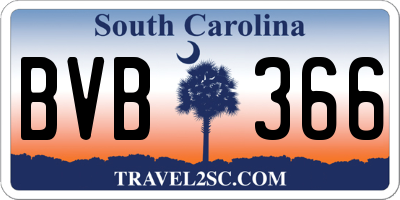 SC license plate BVB366