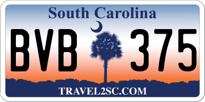 SC license plate BVB375