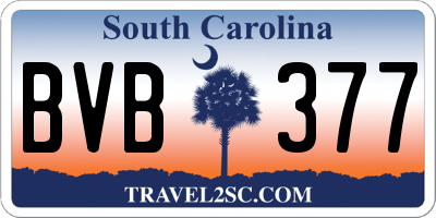 SC license plate BVB377
