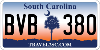 SC license plate BVB380