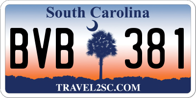 SC license plate BVB381