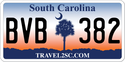 SC license plate BVB382