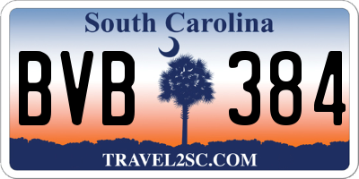 SC license plate BVB384
