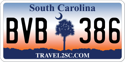 SC license plate BVB386