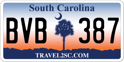 SC license plate BVB387