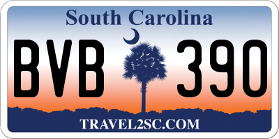 SC license plate BVB390