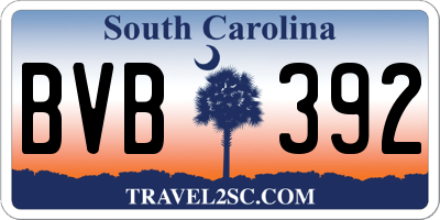 SC license plate BVB392