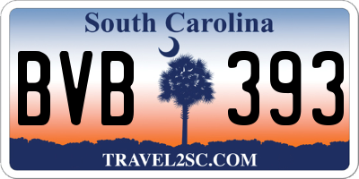 SC license plate BVB393