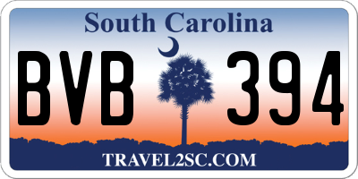SC license plate BVB394