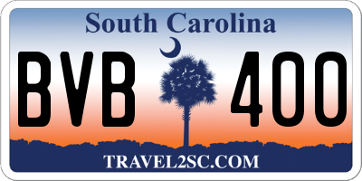 SC license plate BVB400