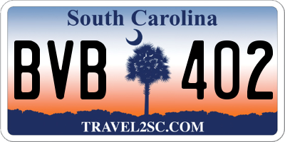 SC license plate BVB402