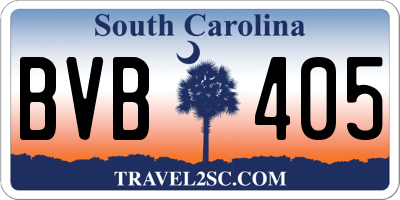 SC license plate BVB405