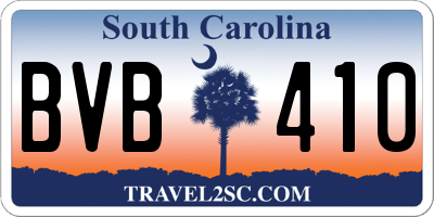 SC license plate BVB410