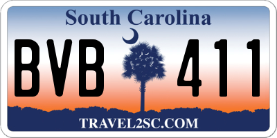 SC license plate BVB411