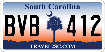 SC license plate BVB412