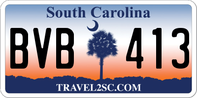 SC license plate BVB413