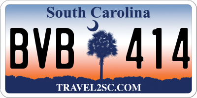 SC license plate BVB414