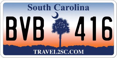 SC license plate BVB416