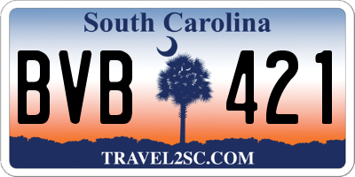 SC license plate BVB421