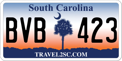SC license plate BVB423