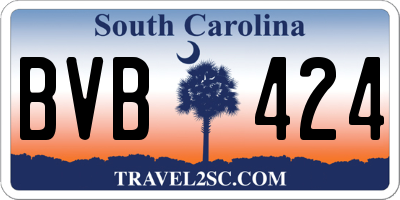 SC license plate BVB424