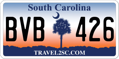 SC license plate BVB426
