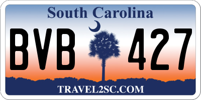 SC license plate BVB427