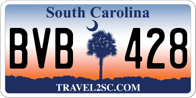 SC license plate BVB428