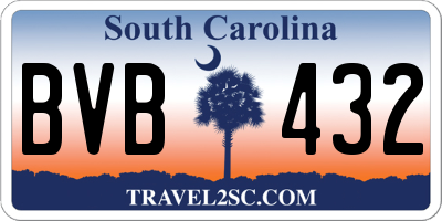 SC license plate BVB432