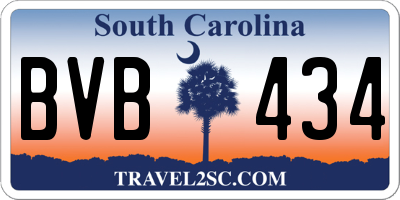 SC license plate BVB434