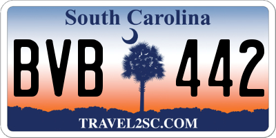 SC license plate BVB442