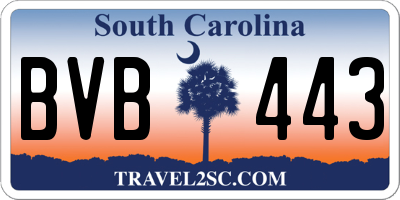 SC license plate BVB443