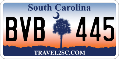 SC license plate BVB445