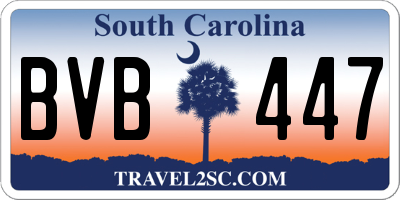 SC license plate BVB447