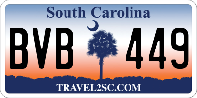 SC license plate BVB449