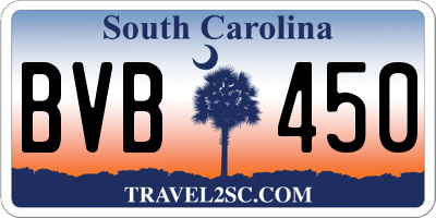 SC license plate BVB450