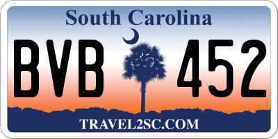 SC license plate BVB452