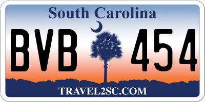 SC license plate BVB454